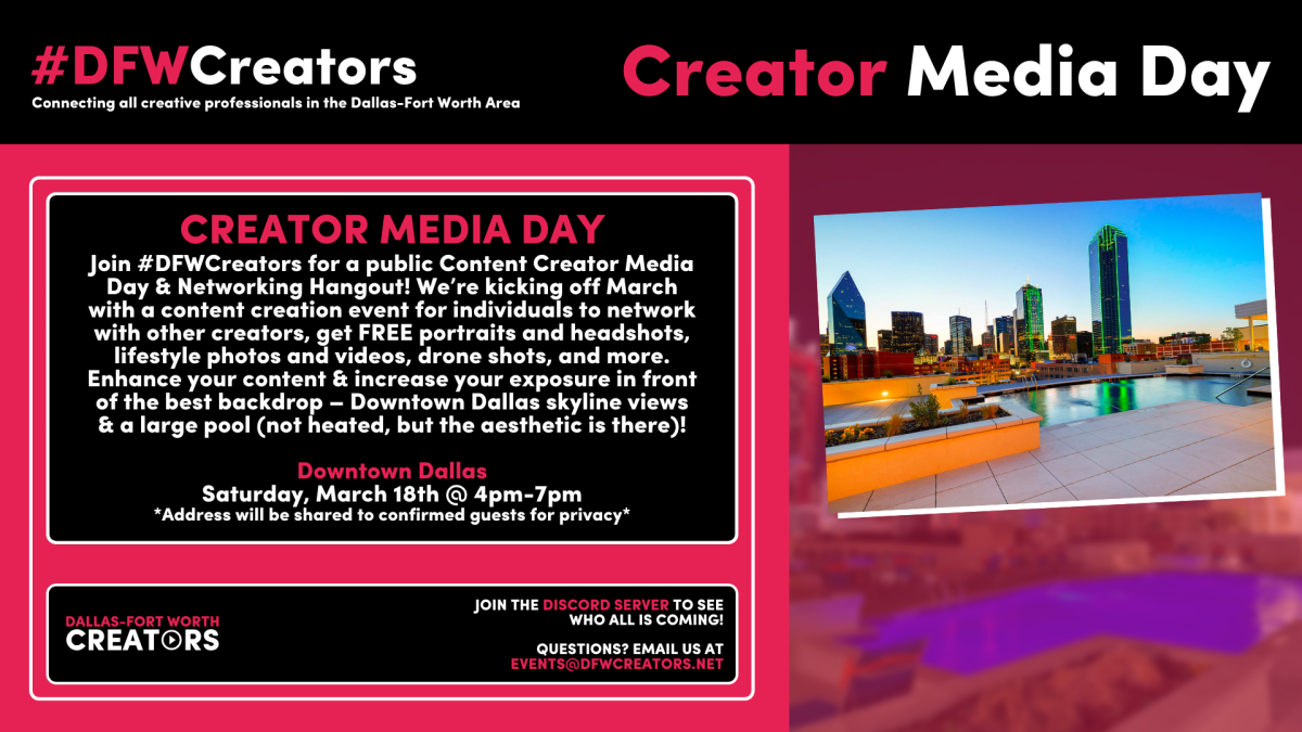 Event: Content Creator Media Day & Hangout